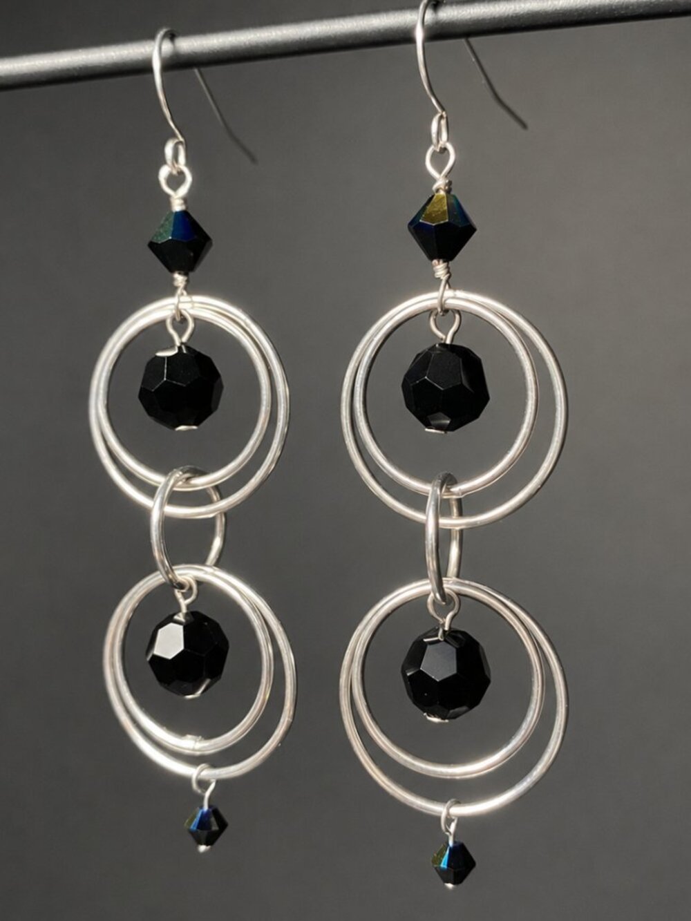 Swarovski Crystal Circle Chain Earrings